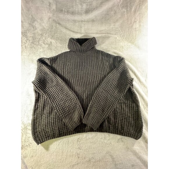 Falls Creek Sweater Women's 2X Chunky Knit Turtleneck Black Warm Winter Pullover - Picture 8 of 16